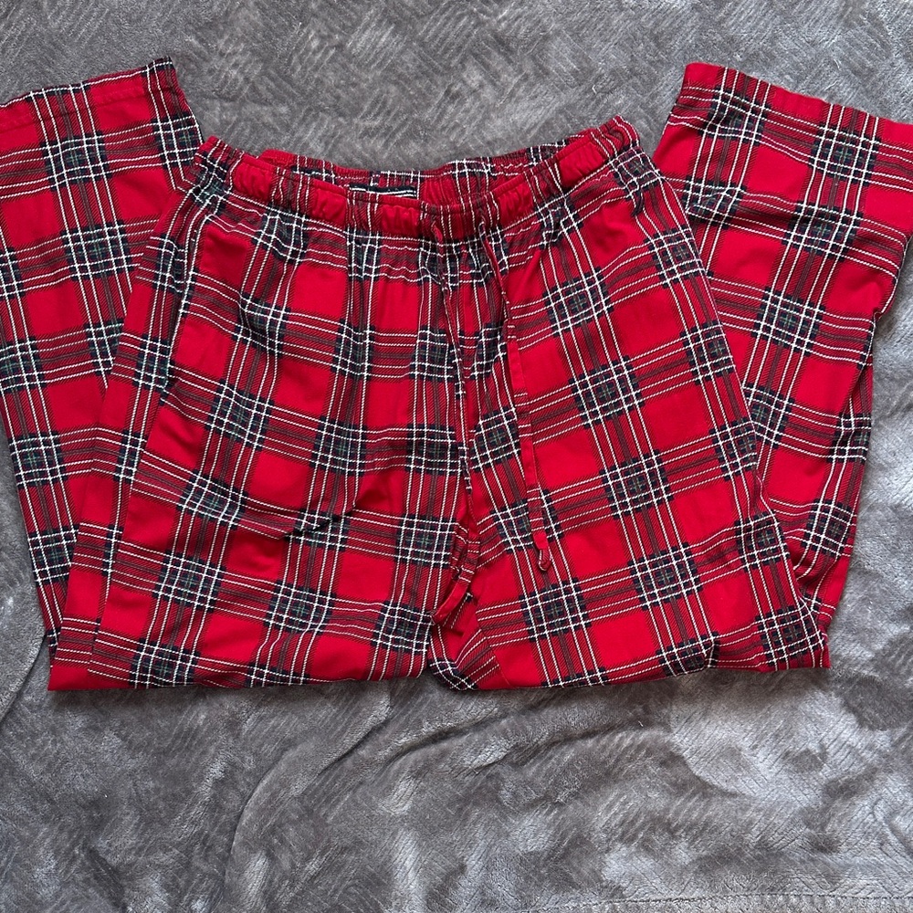 Nautica Red Plaid Sweatpants